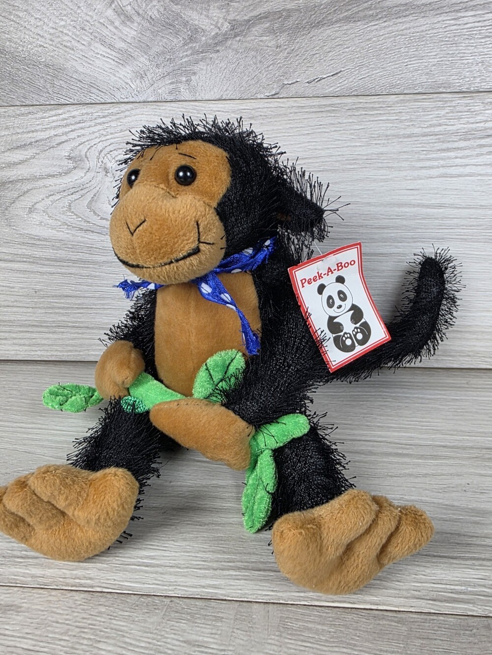 Peek A Boo Toys Monkey Plush 9" Black Stuffed Animal Toy SU11